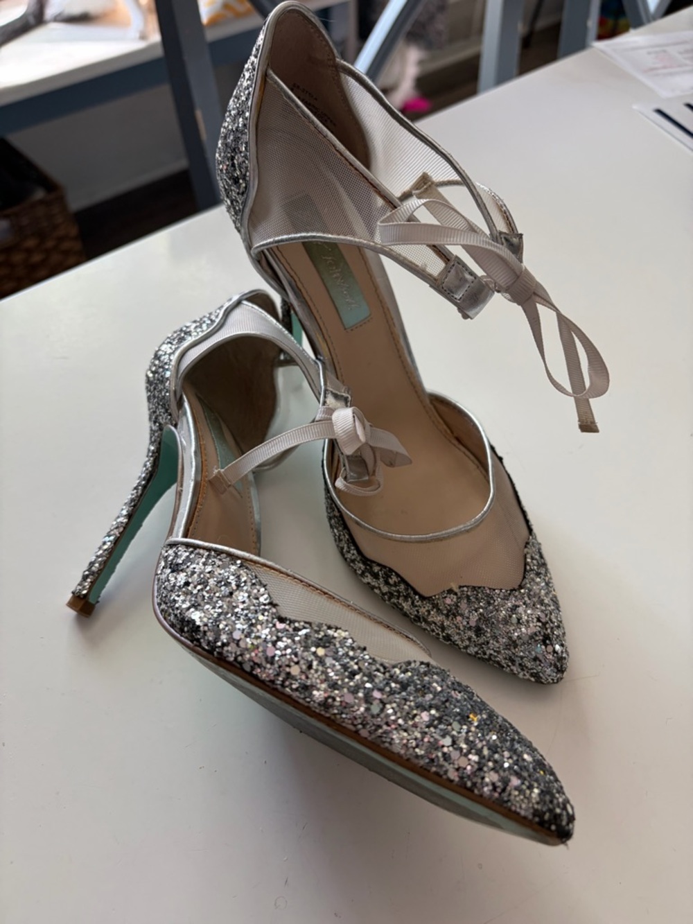 Betsey Johnson Iris glitter heels